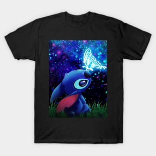 stitch butterfly Starry sky T-Shirt